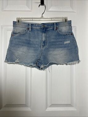 Project Rebel Light Blue Distressed Denim Shorts for Women